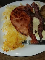 Ham Bacon and Sausage Pattieswith Eggs and Hash Browns